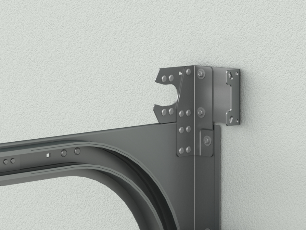 Кронштейн усиления для опорных П-образных кронштейнов торсионного механизма. Увеличивает жесткость конструкции и исключает ошибки при монтаже.